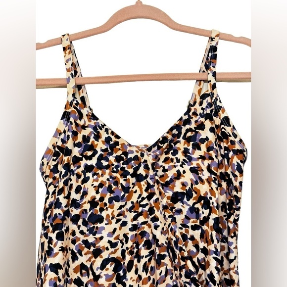 Island Escape Drape Front Tankini Top size 6 - Picture 4 of 10